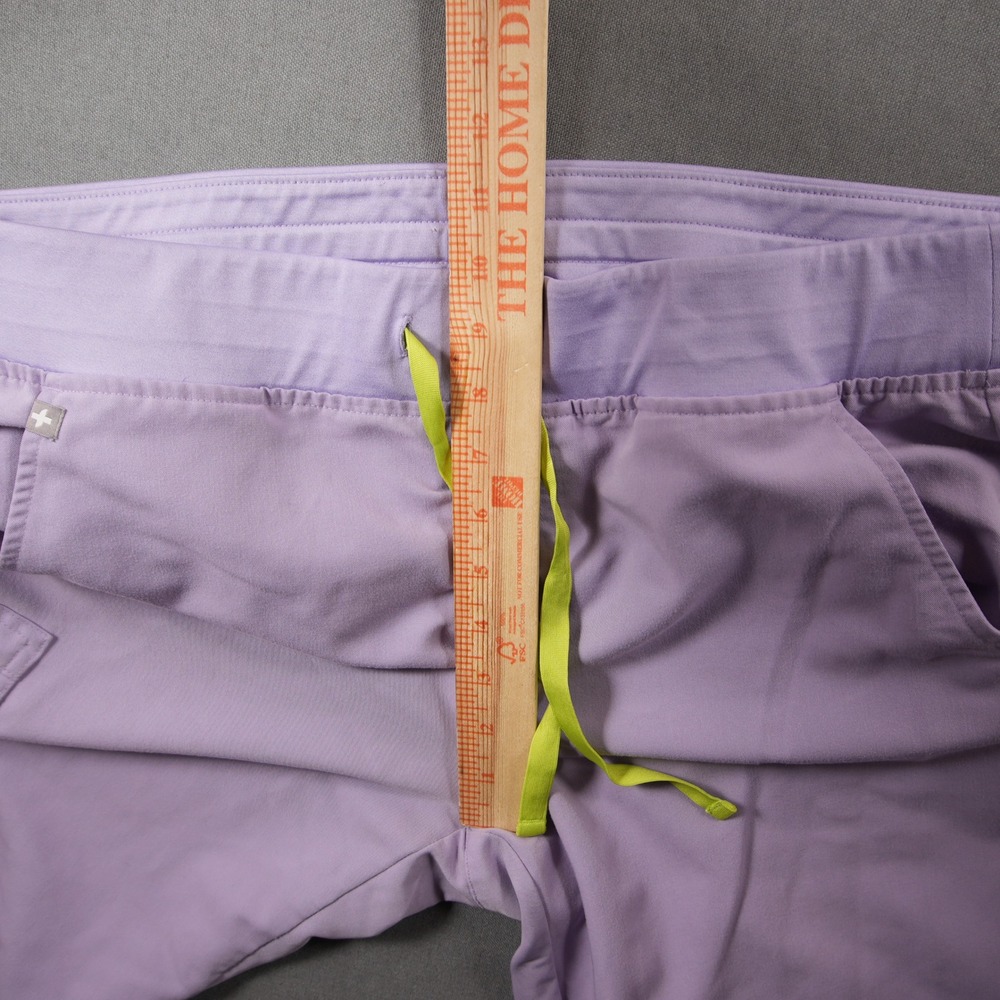 FIGS Zamorra Jogger Women Scrub Pants L Work Medical Purple Yelllow Drawstring - Picture 6 of 13
